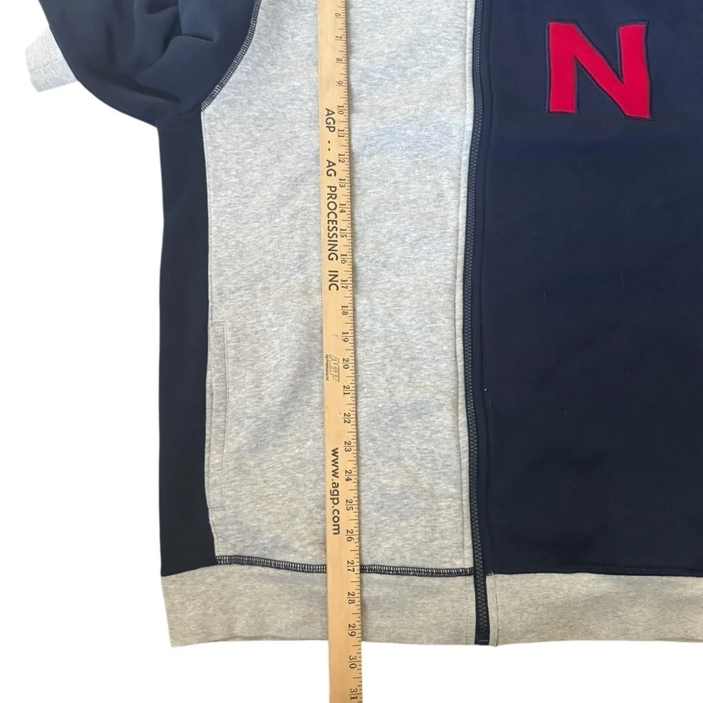 Nautica Men’s XXL Colorblock Full-Zip Jacket Navy/Grey Red “N” Patch Preppy
